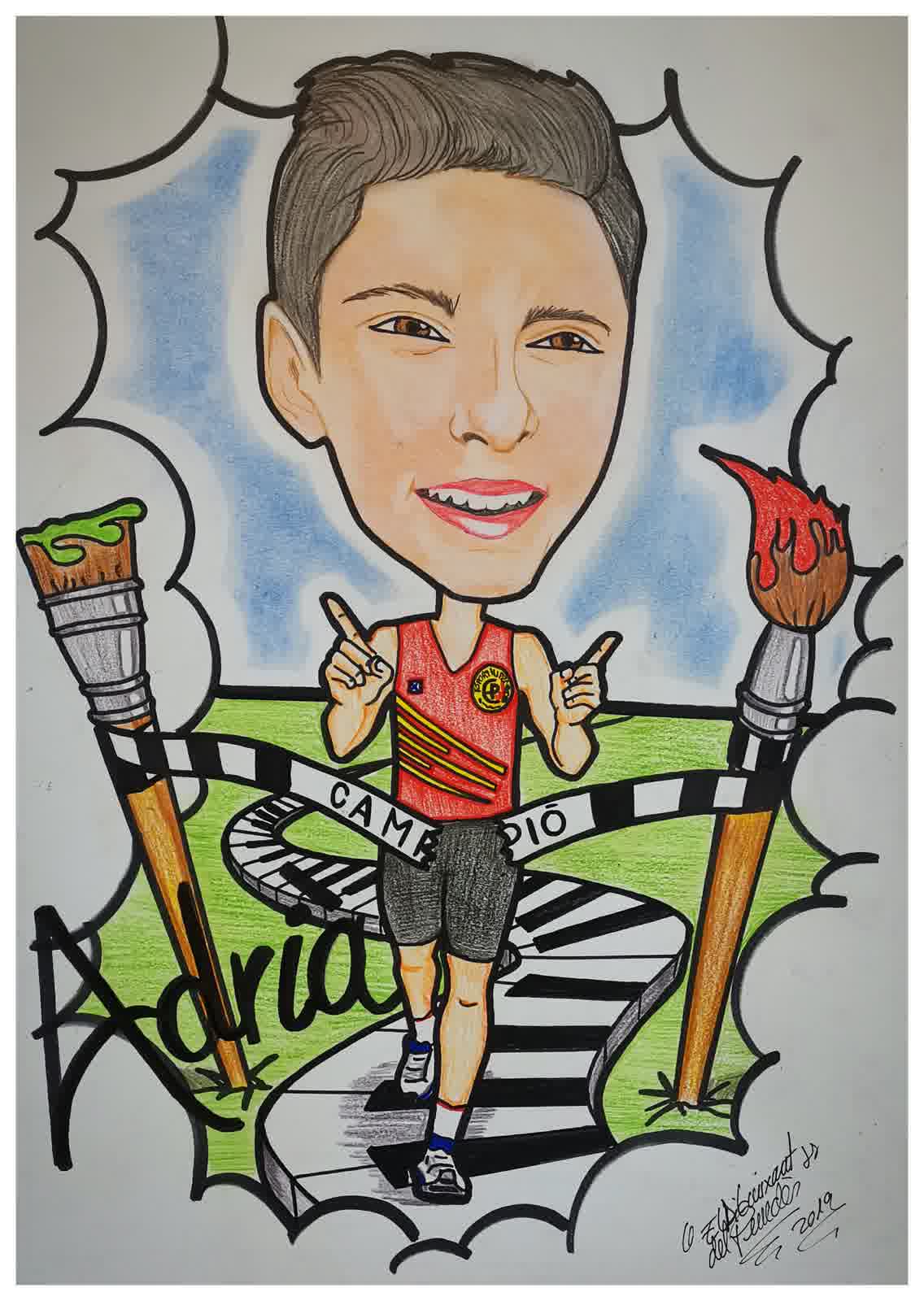 Caricatura individual inspirada en còmic